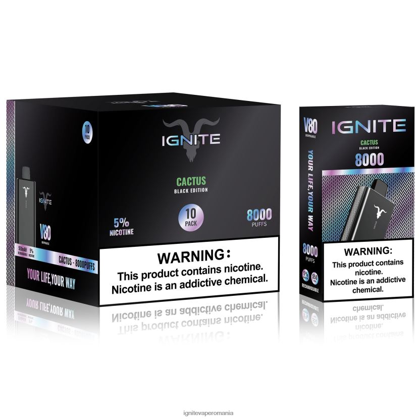 cactus Ignite vape sales - IGNITE V80 vape pen 10-pachet 024X0V56