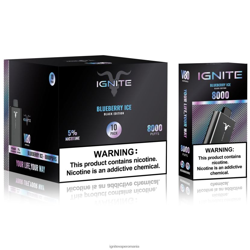 gheata de afine Ignite vape flavors - IGNITE V80 vape pen 10-pachet 024X0V54