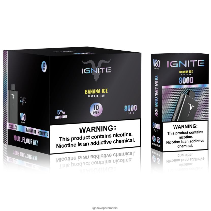 gheata de banane Ignite Romania - IGNITE V80 vape pen 10-pachet 024X0V53