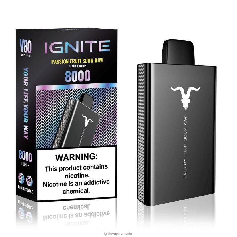 kiwi acru de fructul pasiunii best Ignite vape flavor - IGNITE V80 stilou vape 024X0V49